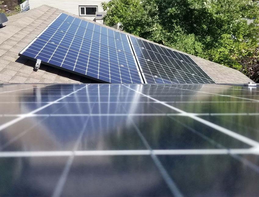 Solar Panels on a Tiled Roof
