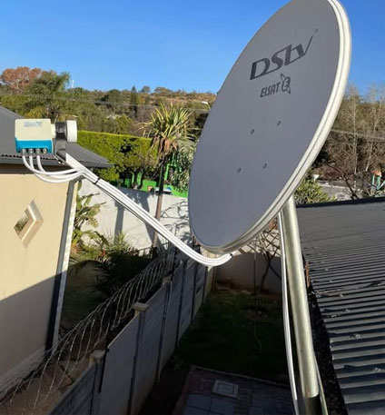 DSTV satellite installation completed in Sandton residential property