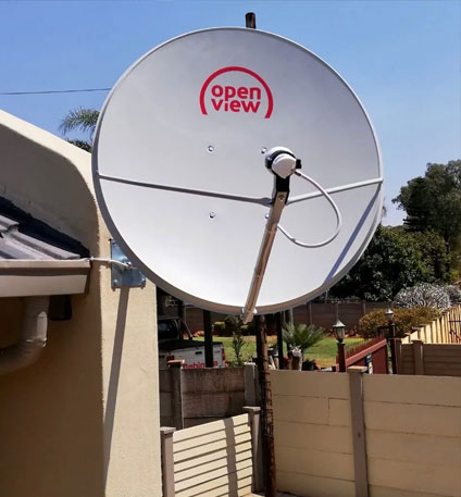 OpenView HD satellite installation with multiple decoders in Hatfield, Pretoria apartment complex